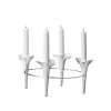 Bloom Botanica Taper Candleholder, 4 Candles, Silver