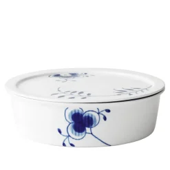 Blue Fluted Mega Bolle Med Lokk 145 cl