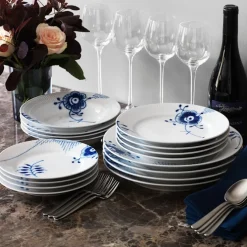 Blue Fluted Mega Dyp Tallerken 21 cm