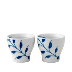 Blue Fluted Mega Eggeglass 5 cm 2 stk