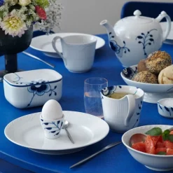 Blue Fluted Mega Eggeglass 5 cm 2 stk