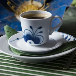 Blue Fluted Mega Espressokopp & Skål 9 cl