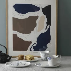 Blue Fluted Mega Kopp Med Høy Hank 33 cl