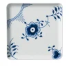 Blue Fluted Mega Kvadratisk Tallerken 20 x 20 cm