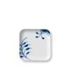 Blue Fluted Mega Kvadratisk Tallerken 9 x 9 cm
