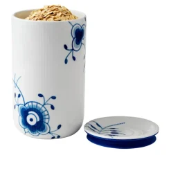 Blue Fluted Mega Oppbevaringskrukke 1,15 L / 20 cm