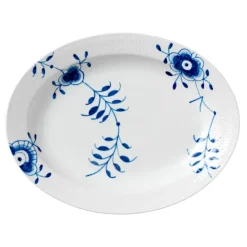 Blue Fluted Mega Ovalt Fat 36,5 cm