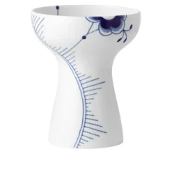 Blue Fluted Mega Åpen Vase 19 cm