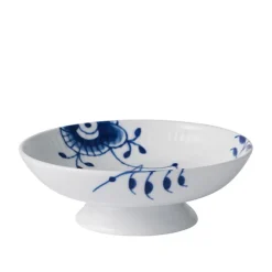 Blue Fluted Mega Skål På Fot 6 cm / Ø 17 cm