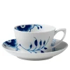 Blue Fluted Mega Tekopp & Skål 28 cl