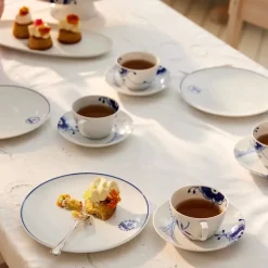 Blue Fluted Mega Tekopp & Skål 28 cl