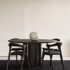 Bok Dining Chair Oak Brown Upholstered
