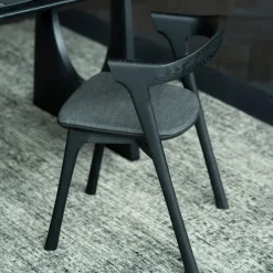 Bok Dining Chair Oak Brown Upholstered