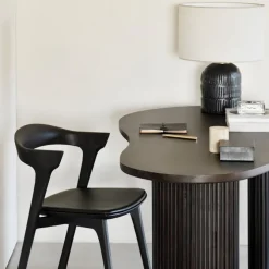 Bok Dining Chair Oak Brown Upholstered