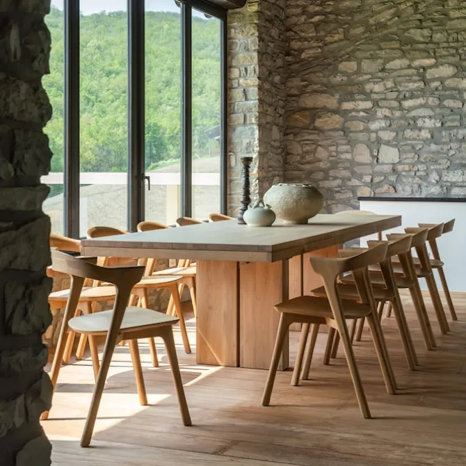 Bok Dining Chair Oak Upholstered