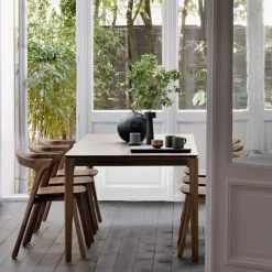 Bok Dining Table Varnished Brown Teak