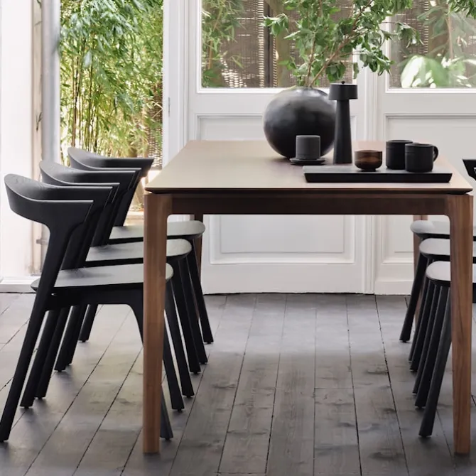 Bok Dining Table Varnished Brown Teak