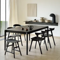 Bok Extendable Dining Table Black Oak