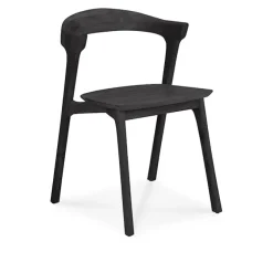 Bok Outdoor Dining Chair - Varnished Oak/Black