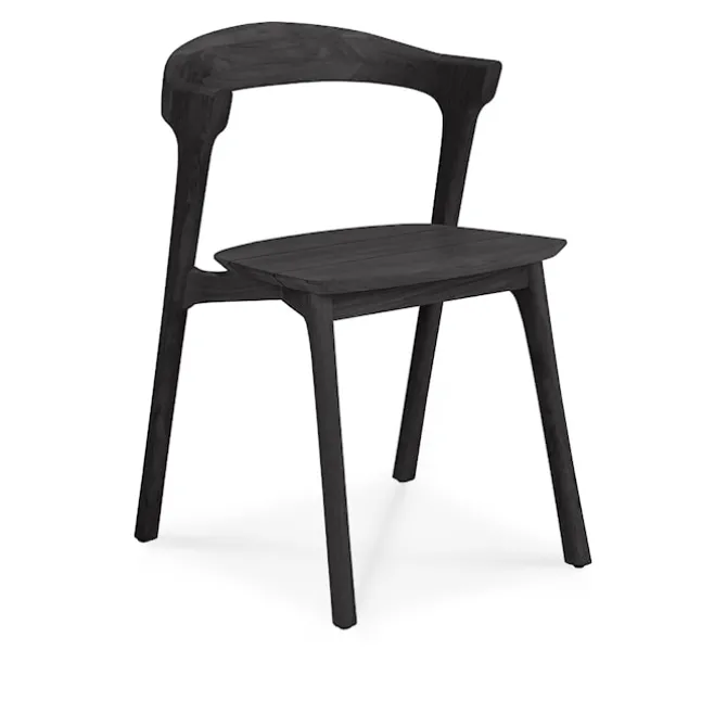 Bok Outdoor Dining Chair - Varnished Oak/Black