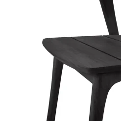 Bok Outdoor Dining Chair - Varnished Oak/Black