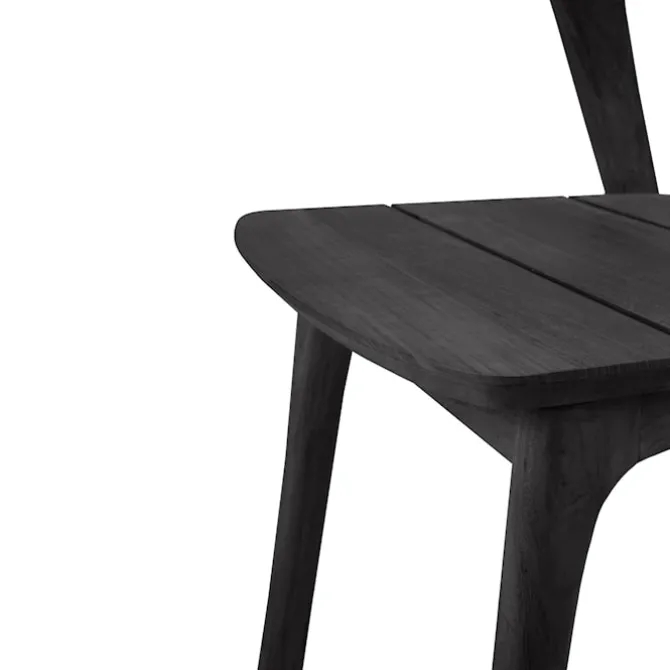 Bok Outdoor Dining Chair - Varnished Oak/Black