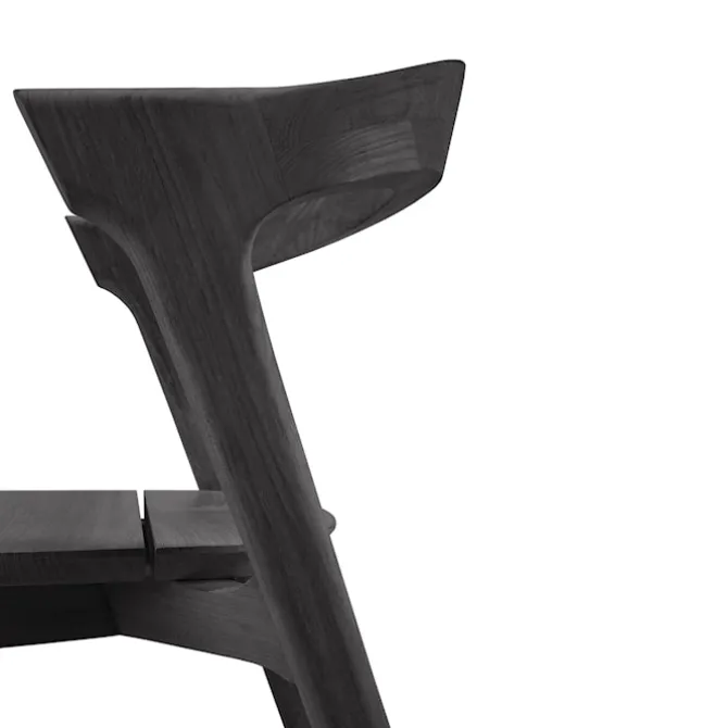Bok Outdoor Dining Chair - Varnished Oak/Black