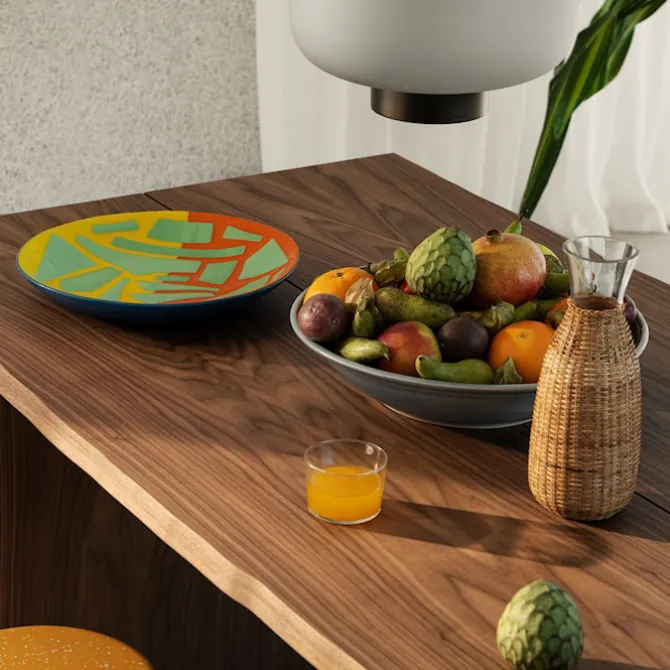 Bookmatch Table 220 cm + Benches