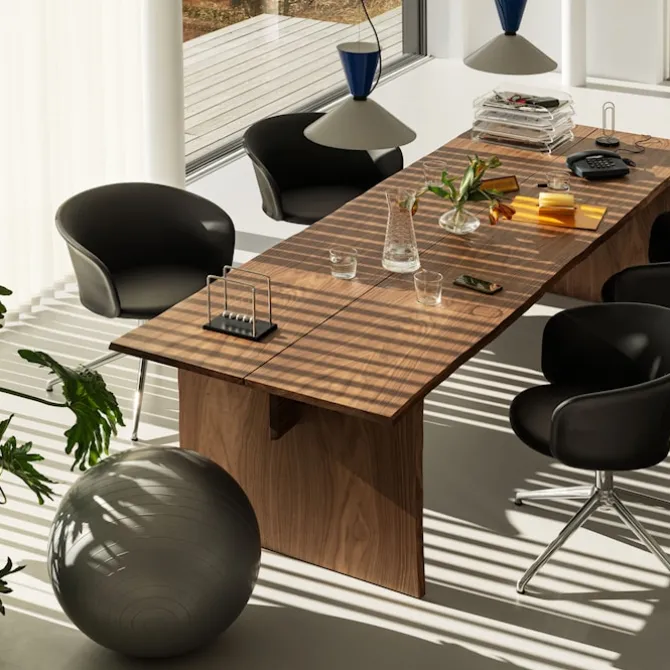 Bookmatch Table 220 cm + Benches
