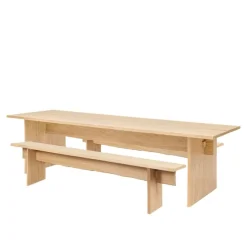 Bookmatch Table 275 cm + Benches