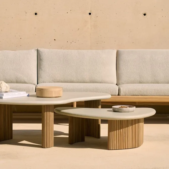 Boomerang outdoor coffee table