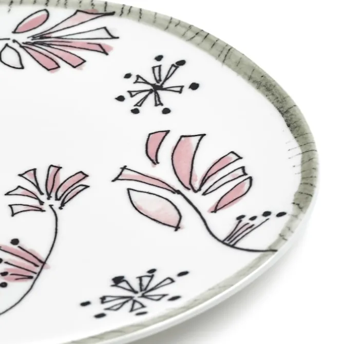 Bread Plate Fiore Rosa - Set of 2