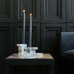 Brick Candle Holder Calacatta