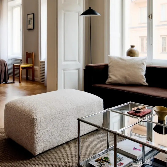 Brick ottoman fotpall