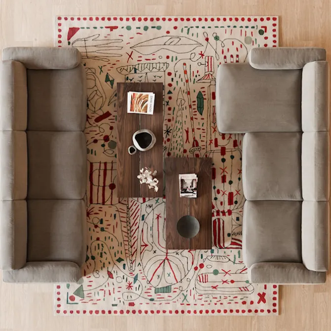 Brick 3-Seater Chaise Lounge Right
