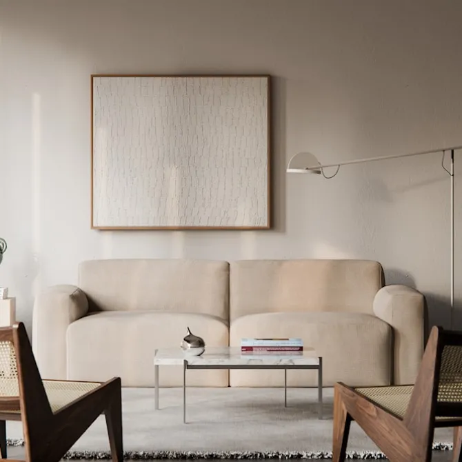 Brick 2-Seater Chaise Lounge Left