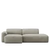 Brick 2-Seater Chaise Lounge Open End Right