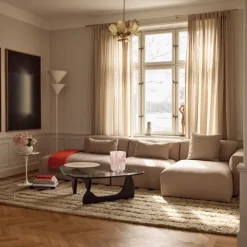 Brick 2-Seater Chaise Lounge Open End Right