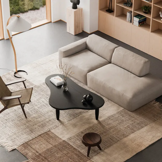 Brick 2-Seater Chaise Lounge Open End Right
