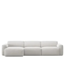 Brick 3-Seater Chaise Lounge Left