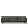 Calmo 3-seters sofa svart metall