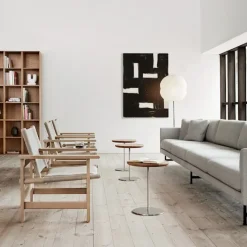 Calmo 3-seters sofa svart metall