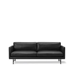 Calmo 2-seters sofa svart stål