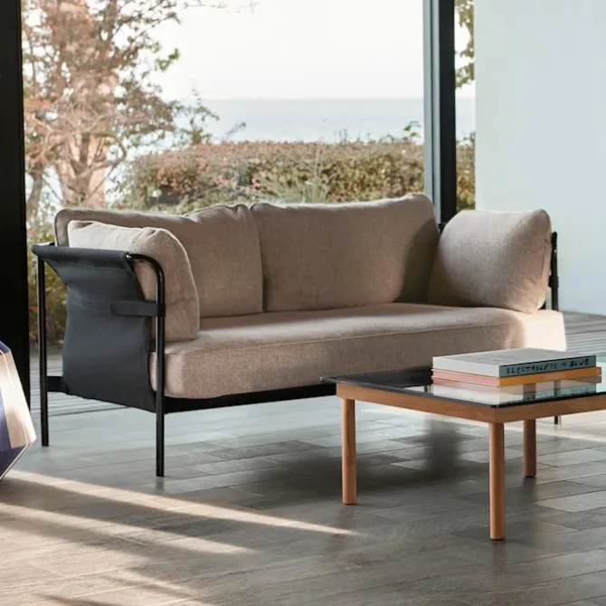 Can 2-seters sofa Black/Black