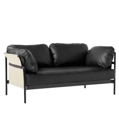 Can 2-seters sofa Black/Natural