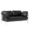 Can 2-seters sofa Chrome/Black