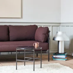 Can 3-seters sofa Chrome/Black