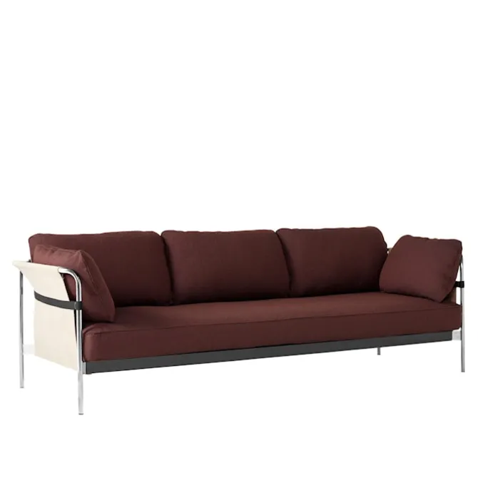 Can 3-sitssoffa Black/Natural
