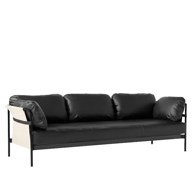 Can 3-sitssoffa Black/Natural