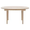 CH337 spisebord oljet bøk 115x140cm med ileggsplate 60cm